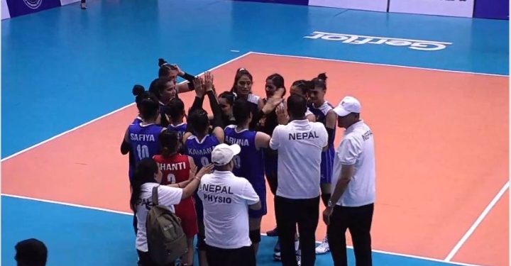 भलिबलमा नेपालले श्रीलङ्कालाई साेझाे सेटमा हरायाे