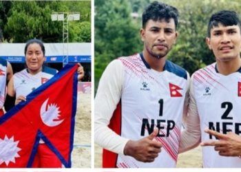 भलिबल टोली काभाबीच भलिबल प्रतियोगिताको सेमिफाइनलमा