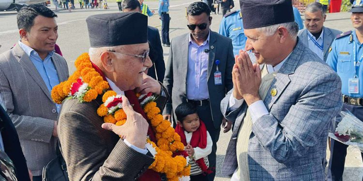 प्रधानमन्त्री ओली  लुम्बिनीमा