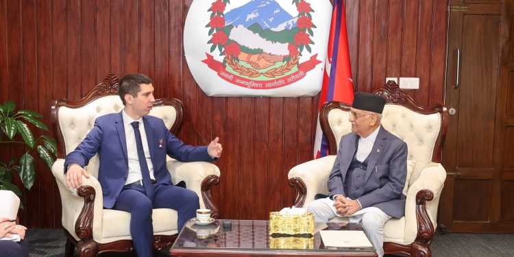 प्रधानमन्त्रीसँग मल्दोभाका उपप्रधानमन्त्रीको शिष्टाचार भेट