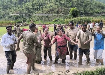 मन्थलीमा २२औं राष्ट्रिय धान दिवस जगखनीटारमा धान रोपेर उत्सवपूर्वक सपन्न