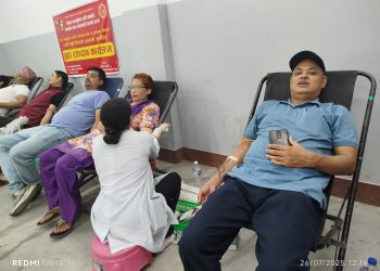पुष्पलाल स्मृति दिवसमा मन्थली नगर काठमाडौं सम्पर्क मञ्चद्वारा बृहत रक्तदान कार्यक्रम सम्पन्न