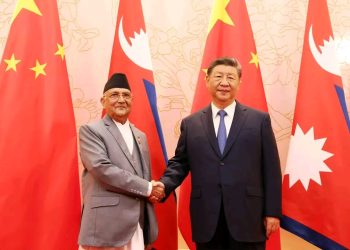 प्रधानमन्त्री ओली र राष्ट्रपति सी चिनफिङबीच दुई पक्षीय भेटवार्ता