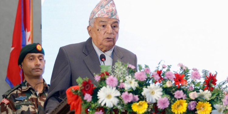 राष्ट्रपतिद्वारा युवालाई वर्तमानकोर्न राजनीतिक व्यवस्थामा उभिएर मुलुकको भाग्य र भविष्य आह्वान