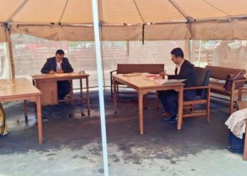 सर्वोच्चमा आगजनीपछि पहिलोपटक पाल टाँगेर इजलास सञ्चालन