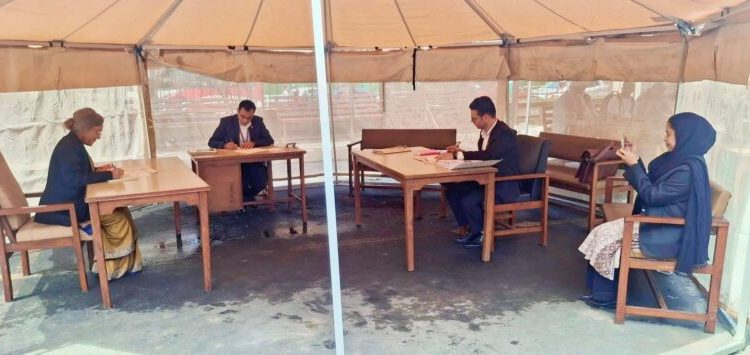 सर्वोच्चमा आगजनीपछि पहिलोपटक पाल टाँगेर इजलास सञ्चालन
