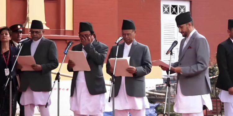 नवनियुक्त चार मन्त्रीले लिए शपथ