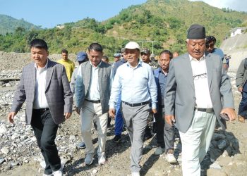 क्षतिग्रस्त बीपी राजमार्ग छिट्टै सञ्चालनमा ल्याउन मन्त्री घिसिङको निर्देशन