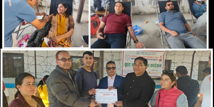 रामेछाप–काठमाडौं सृजनशील समाजद्वारा रक्तदान  कार्यक्रम सम्पन्न
