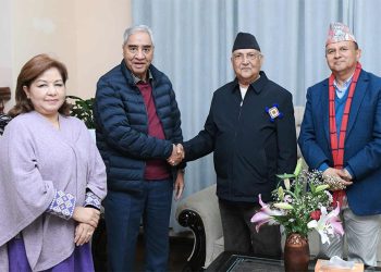 कांग्रेस सभापति देउवा र एमाले अध्यक्ष ओलीबीच भेटवार्ता