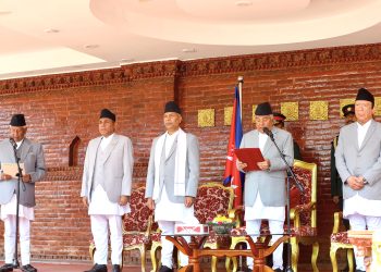 राष्ट्रपति पौडेलद्वारा प्रतिनिधिसभाका ज्येष्ठ सदस्य केसीलाई शपथ